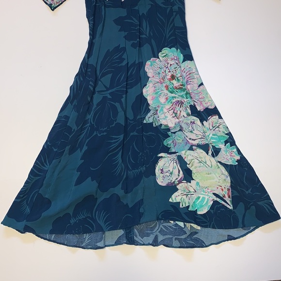 Anthropologie Maeve “Elia” Floral Print Cold Shoulder Dress - Women’s Size 4 - Picture 4 of 11